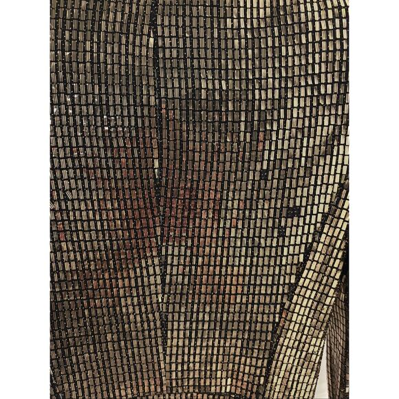 ZARA Gold Sequin Wrap Blazer Tuxedo Dress, XS $159 - Picture 11 of 13